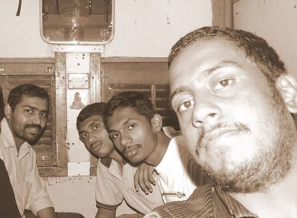 From a fateful train journey which began our journey. (From left) Jaisen Nedumpala, ark Arjun, Alfas and Manoj Karingamadathil